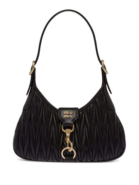 miu miu nappa colour miu rider shoulder bag|Matelassé nappa leather shoulder bag .